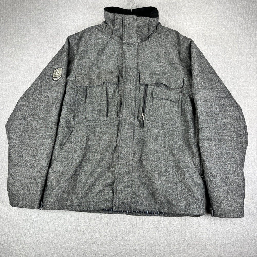 Sims Snowboard Jacket Mens Large Gray Insulated Winter Ski Coat